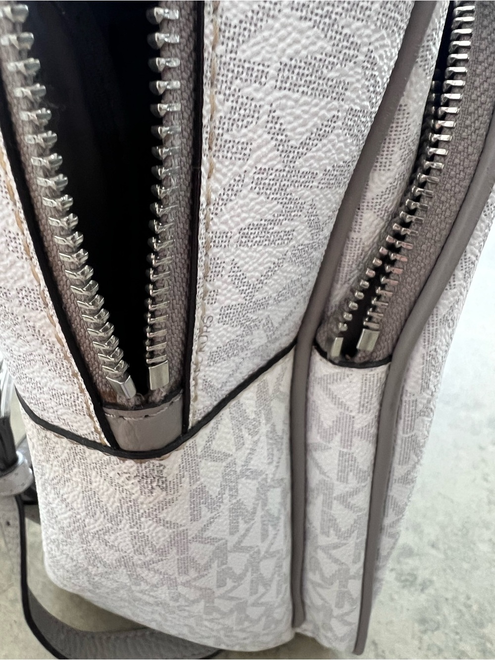 Michael Kors Cream Patterned Backpack - Picture 5 of 6